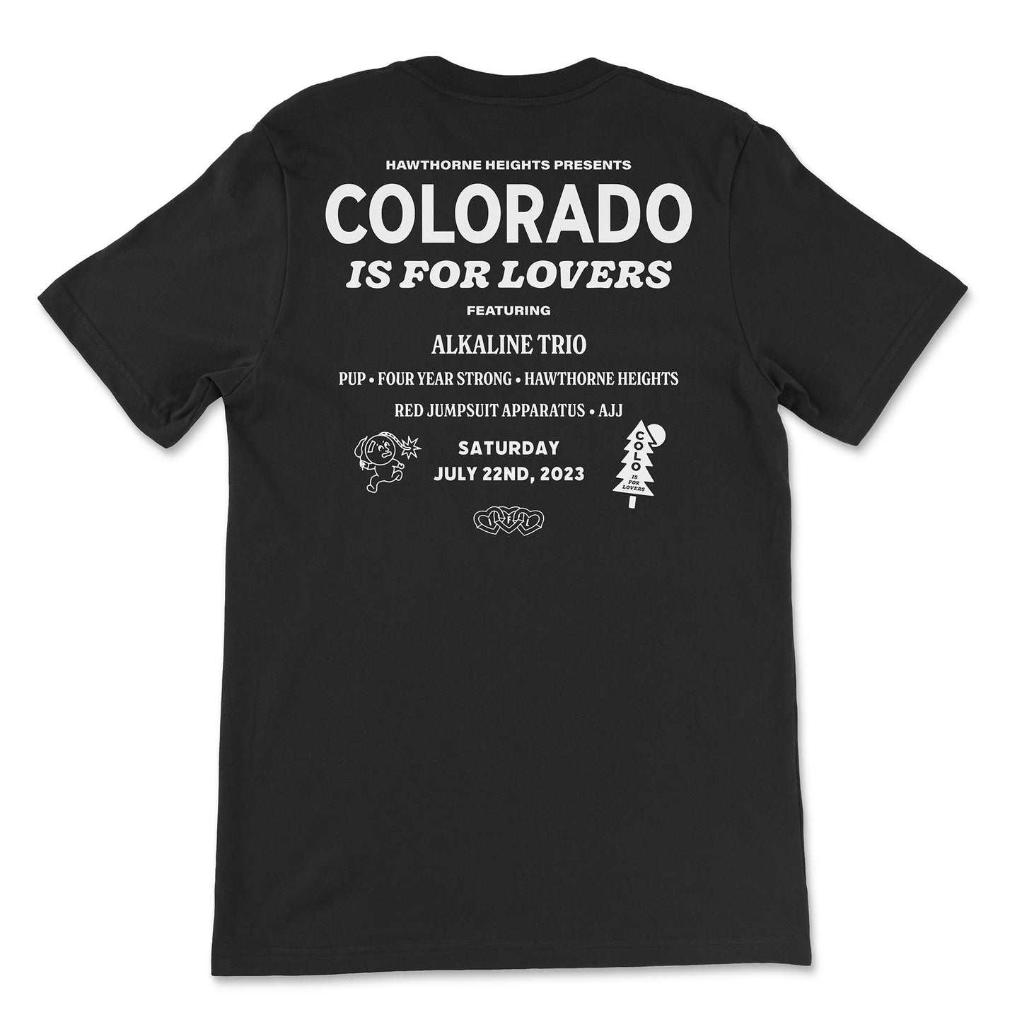 COLORADO Is For Lovers Festival Tee Shirt w/ STICKER SHEET