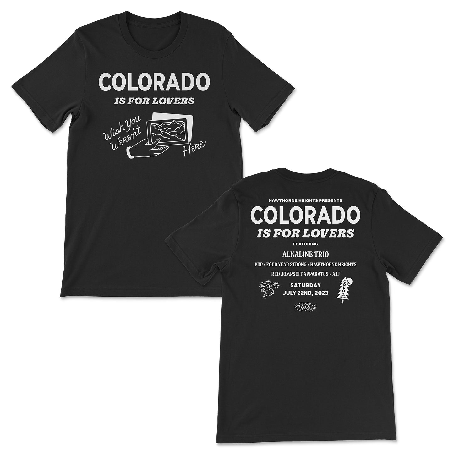 COLORADO Is For Lovers Festival Tee Shirt w/ STICKER SHEET