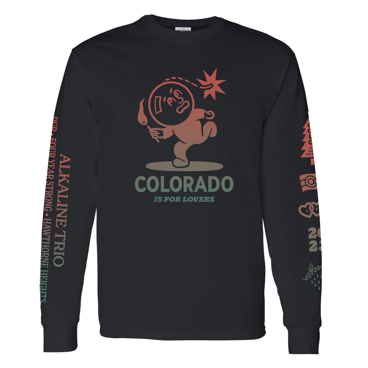 COLORADO Is For Lovers Long Sleeve T Shirt w/ BUMPER STICKER