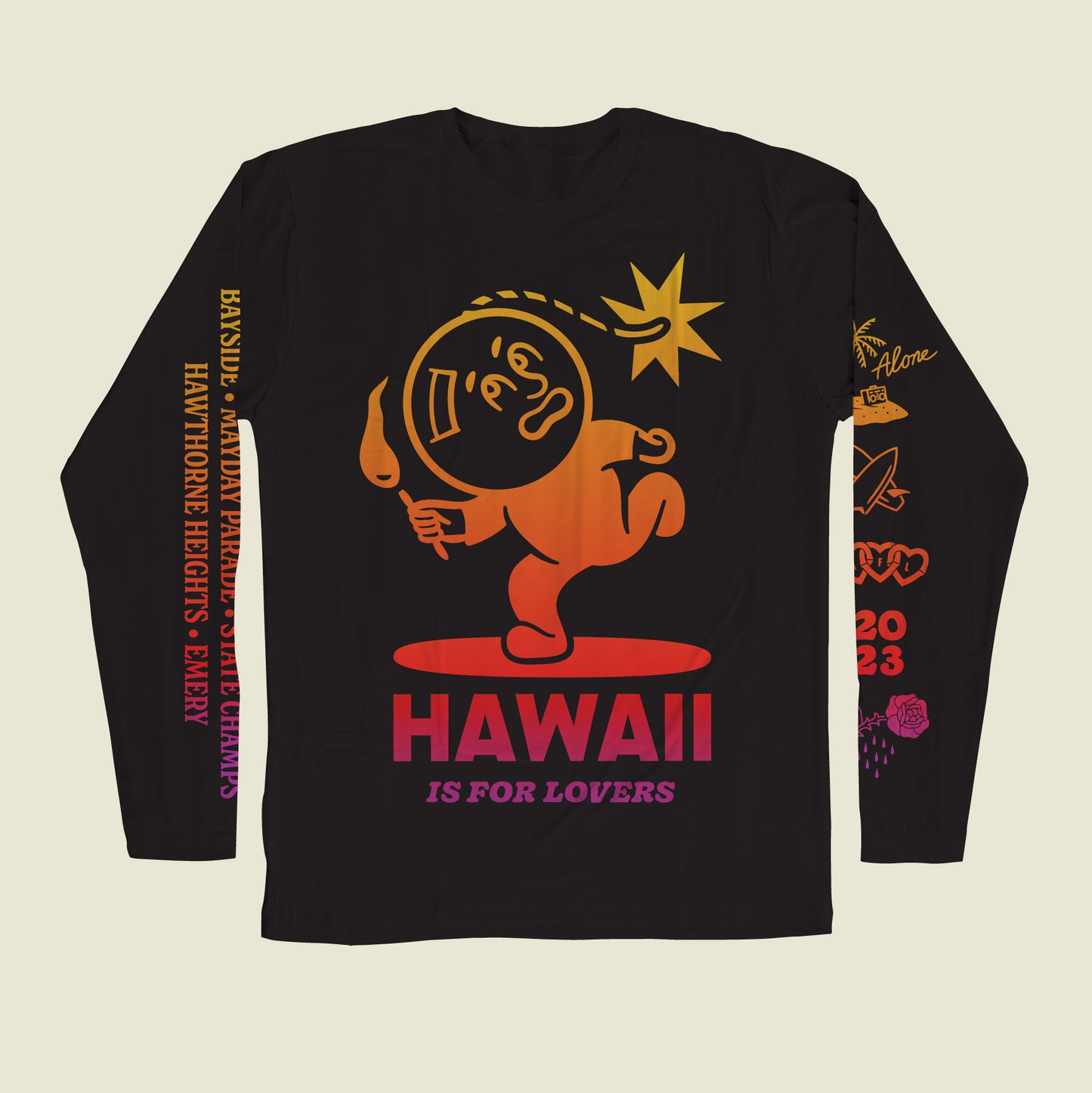 Hawaii is For Lovers Gradient Longsleeve Tee with Signed Poster