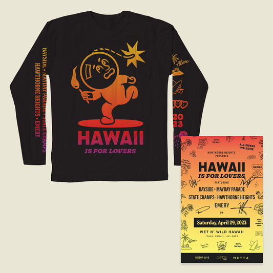 Hawaii is For Lovers Gradient Longsleeve Tee with Signed Poster