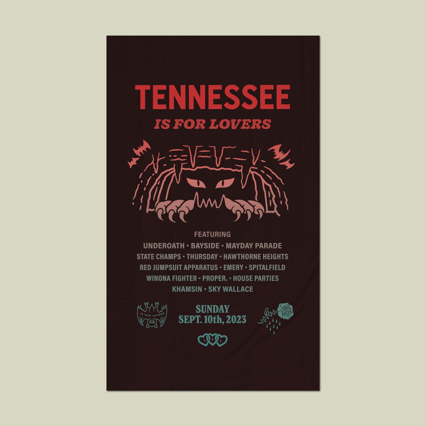 Tennessee Is For Lovers Wall Flag