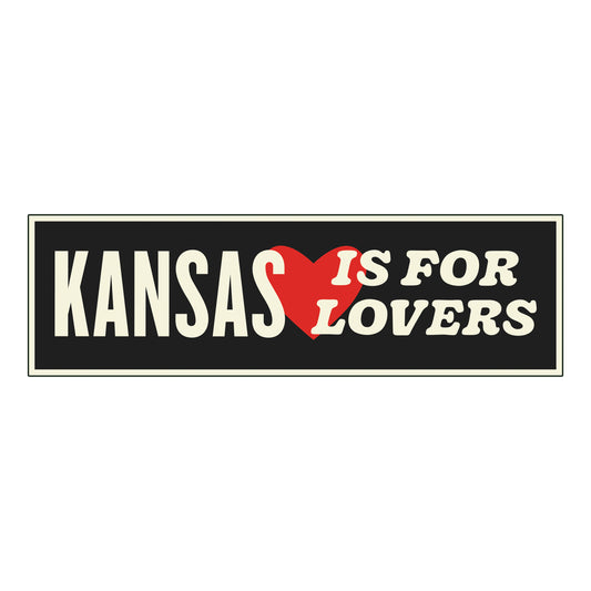 Kansas Is For Lovers Bumper Sticker