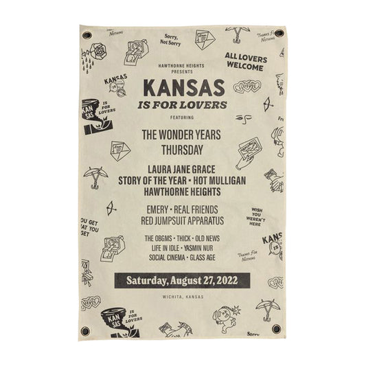 Kansas Is For Lovers Wall Flag
